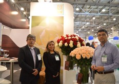 Pablo Monard, Lissett Arias (translator) and Carlos Martinez of Floreloy. The grow around 46 rose varieties in a 13 ha sized greenhouse in Ecuador.