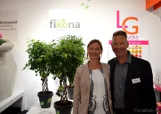 Monica Keyzer and Arthur Zwinkels. Zwinkels is Sales man of Fikona, a grower of greens, and LG Flowers, a gerbera grower.