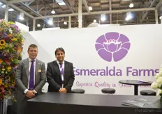 Guido Zwart and Lukasz Zielinsky of Esmeralda Farms. Their three farms in Mexico, Colombia and Ecuador have a total size of 25 ha. Currently they are finishing a 500 ha sized greenhouse in Ethiopia. At the moment, 20 ha of plants are grown in that greenhouse.