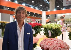 Wilco Verkuil of Dümmen Orange, a breeder of potted and cut flowers. They are here to present their cut flowers to the wholesalers and Eastern European growers.