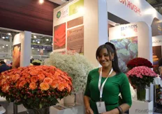 Tatiana Conberas of Florecot. They grow roses and summer flowers in a 12 ha sized greenhouse in Ecuador.