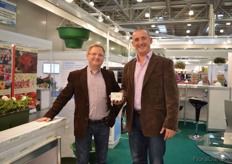 Vladimir Odintsov and Yuriy Ilvachev of Grodan presenting their slabs.