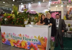 Tatiana Myasnikova, Inesa Grytsonova and Leonid Chigirinsky of Enigma Flowers. They are traders.