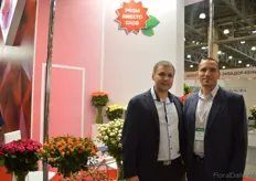Andre and Markov of New Holland. They grow 30 varieties of roses in a 12 ha sized greenhouse in Russia.