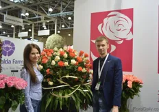 Pavel and Mastya of MIP. They grow around 19 varieties of roses in a 12 ha sized greenhouse in Russia.