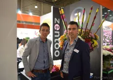 Danny van Uffelen and Michel Duijvesteijn of Zentoo, a Dutch grower of chrysanthemums.