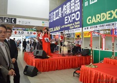 Before the Ribbon Cutting ceremony, a band was performing.