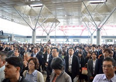 Audience at the Ribbon Cutting Ceremony at the entrance.