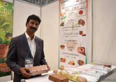 Mr. Kannan of V Coir Export from India. They manufacture and export coir fibre.