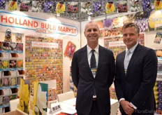 Roland Hillebrink and Joris van der Velden of Holland Bulb Market, a Dutch supplier of bulbs. They are at the show to look for export possibilities in Japan.