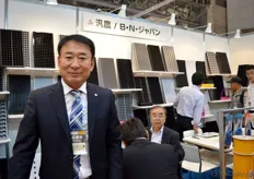 James Lim of Bumnong was showcasing their trays, which are manufactured in Korea, at the Agritech (next to the IFEX).