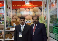 Sanadeera and Kithsiri Jayakody of Silvarmill Holdings from Sri Lanka. He is showcasing his products at the Gardex, next to the IFEX.