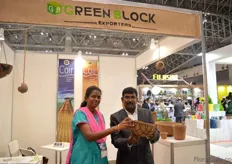 Kannan of Green Block and Ramakrishnan of Sri Raam Coirs. They are exhibiting next to each other at the Gardex. This show was held in the hall next to the IFEX.