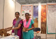 Thilagavaihy and Ramakrishnan of Sri Raam Coirs. THey are exhibiting at the Gardex. This exhibition was held in the hall next to the IFEX.