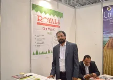 Kunjumon of Royals Novelty Cloth Bazar from India was showcasing his products at the Gardex, a show held in the hall next to the IFEX.