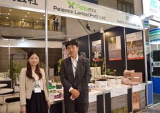 Saori Toyama and Taichi Yamaguchi of NPLK Trading. They are the agent of Pelemix and Haifa in Japan.