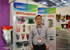 Jack Wang of Oboya. They supply sleeves and trolleys.