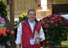 Adrian Moreno of Naranjo roses. They grow about 94 rose varieties in three farms with a total size of 38 ha in the Cotopaxi area in Ecuador.