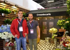 Andres Escobar and Jose Daniel Ospina of Montecarlo Gardens. They own 25 farms in Colombia and export all over the world and mainly to the USA and the UK.