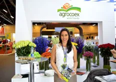 Carolina Proano of Agrocoec. They grow roses and spray roses in a 35 ha sized greenhouse in Ecuador. Their main markets are the US, Europe and Russia.