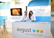 Oscar Rugeles, Laura Marala Charry of Avgust, a Russian agrochemical company.