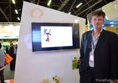 Jaap van Staaveren of UFO Supplies. They are at the Exhibition to look for possibilities to expand their market and to supply the Colombian growers.