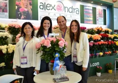 Nancy Montealegre, Sandy Saenz, Jose Azout and Maria Paula Cordoba of Alexandra farms. They won the first price in the category garden roses.