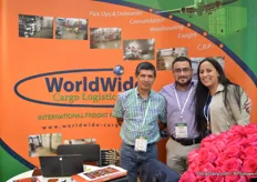 Jose Zavala, Pedro Utreras and Edilmar Acevedo of Worldwide Cargo Logistics. They transport flowers.