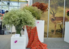 The booth of Imani Flowers at the Kenyan pavillon.