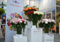 The booth of Credible blooms at the Kenyan pavillion.