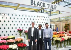 Stephane Maurice of Mfresh, Prateek Parihar and Mohan Choudhery of Black Tulip. Maurice is a French importer of Black Tulip flowers.