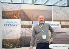 Peter Wicke of Vermako Plastic Greenhouses. They are at the show to mainly meet Ethiopian growers. According to Wicke, the greenhouse acreage in Ethiopia will grow in the coming years.