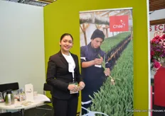 Lorena Velasquez of Trade Commission of Chile in The Hague. They represent Chile and their products, including flowers, in the Netherlands.