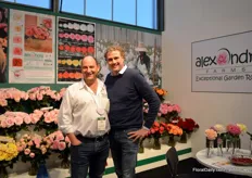 Jose Azout of Alexandra Farms with Jaap Buis of Fresco Flowers.
