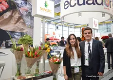 Claudia Saenz and Esteban Saenz of Magic Flowers. They grow tropical flowers in a greenhouse and on the open field. Their main markets are Europe and the US.