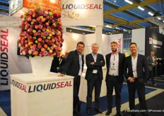 Victor Monster, Joost van der Luit, Ernst van der Berg and Oscar Rietkerk of LiquidSeal. LiquidSeal's products can be used to extend the shelf life of agricultural perishables in a way that's both people and environmentally friendly.