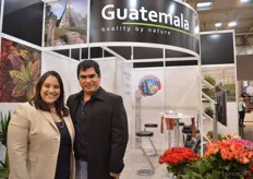 Claudia de Leon Aguirre of Guatemala Pacit and Miguel Gutierrez of Organik-Plants, a grower in Guatemala.