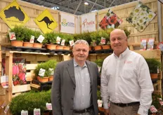 Luca Quilici of Flora Toscana and Adrian Parson of Helix. The plants presented in their booth are bred by Helix and grown by the Italian growers of Flora Toscana.
