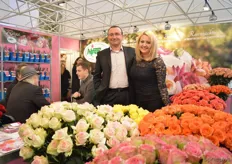 Alessandro Ghione and his sister Deborah Ghione from NIRP International. Recently they launched some orange colored roses. According to Ghione, the market needs some good orange colored roses.