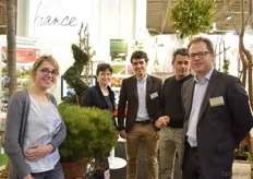 The group of Les Pepinieres de France (Premium Nurseries Group). This group is launched last month and consists of eight growers that offers 9 products. Every nursery is specialized in a product. According to Cecile Duval (on the left), this group enables them to sell their products outside their country. Currently, they are aiming to enter the UK market. According to Duval, it is a big market with good opportunities for them.