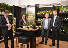 From left to right: Richard Visser, Jeroen Persoon, Remco Hill and Willem van der Voort from Dutch grower of tropical plants Sjaloom Potplanten.