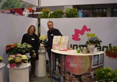 Laura van Marrewijk and Arjan van Velzen from Sjaak van Schie. Hy.pe is the new brandname by which they market their hydrangea varieties.