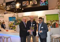 Aldert Bijpost, Michel Mulder en Jurgen Eekhoff from the biggest exporting company in the Netherlands, the Dutch Flower Group.
