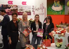 Dillewijn Zwapak, presenting at the fair together with subsidiary Vaselife. From left to right: Lyana Odinokaja, Christel Reterink, Marleen van Dulm and Anna Wagner.