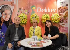 "Dmytro Derguz and Nonna Sirymak of Epicentr, a company with 55 DIY stores with large garden departments in Ukraine, and Warja Abrosimova of Dekker Chrysanten. Abrosimova represents the Dutch growers of Dekker Chrysanthemums. Over the last 3 to 4 years, the company did not participate in the show, but now they're back. "It is a good opportunity to maintain our relationships here in Ukraine. As we haven't been exhibiting at the show for a couple of years, we see that the visitors are attracted to some of our varieties that are on the market for several years now. They love new varieties and for them, these are new", says Abrosimova."