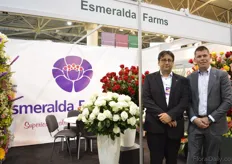 "Lukasz Zielinsky and Guido Zwart of Esmeralda Farms. The company supplies flowers to wholesalers in Ukraine and Dutch exporters. "We are here at the exhibition to promote our product and to raise the demand at the exporters side. Over the last years, we recognized a decrease in exports to Ukraine. Even though, the people remain optimistic. We see that our clients appreciate it that we are here again. In this way, we show them that we believe in the market", says Zwart."
