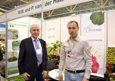 "Wim van der Haak of W. v.v. Haaak Plantenkwekerij and Vasil Lutsan, agent in RUssia of W. v.d. Haak and Pvd Haak. Since one year, Lutsan is their agent here in Ukraine. The are already supplying Ukraine with young plants, but they want to increase their volumes. "The market is on its way up again and therefore we are participating at this exhibition. It's our first time."