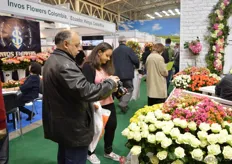 Visitors taking pictures of the roses of the Ukrainian grower Ascania Flora.