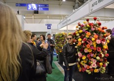 Visitors taking pictures of the flowers of Esmeralda Farms.