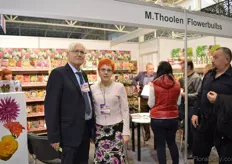 "J. Roozen and Valentyna Belozerova of M. Thoolen Flowerbulbs. This Dutch company supplies bulbs to Ukraine. For the first time, they are participating at this show. "We are mainly here to support our wholesaler. Here in Ukraine, we have had better years, but it is stable now."